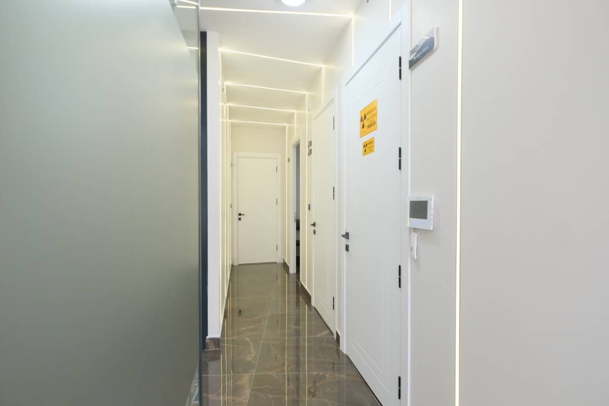 Clinic corridor at Pro Estetik Dental Clinic Izmir Turkey